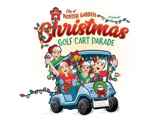 Golf Cart Parade Logo Animated