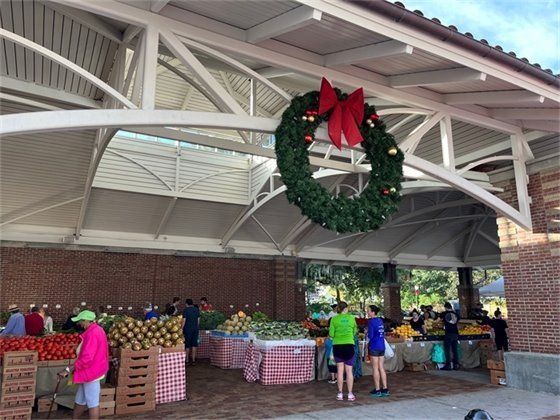 winter garden farmers market at christmas time 