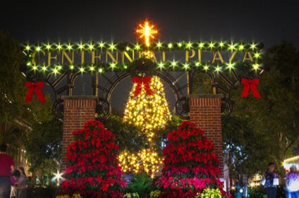 Centennial Plaza decked out for Christmas