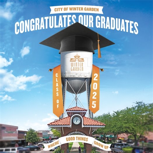 Class of 2025 Congrats to Grad Message on Water Tower