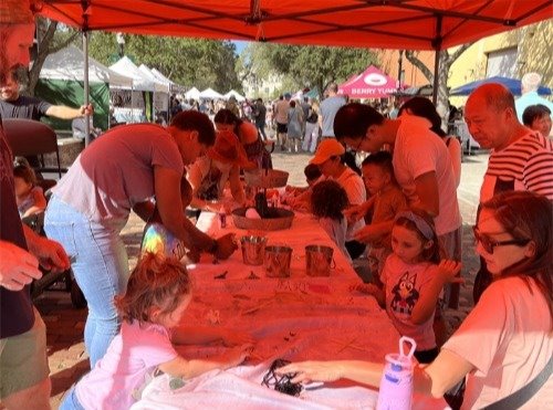 Arts and Crafts Table at the Farmers Market