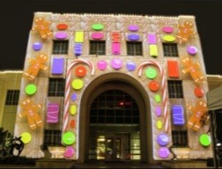Christmas Projection on City Hall