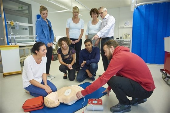 CPR administered on a dummy