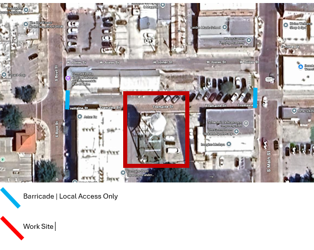 Map for Tremaine Street Closure